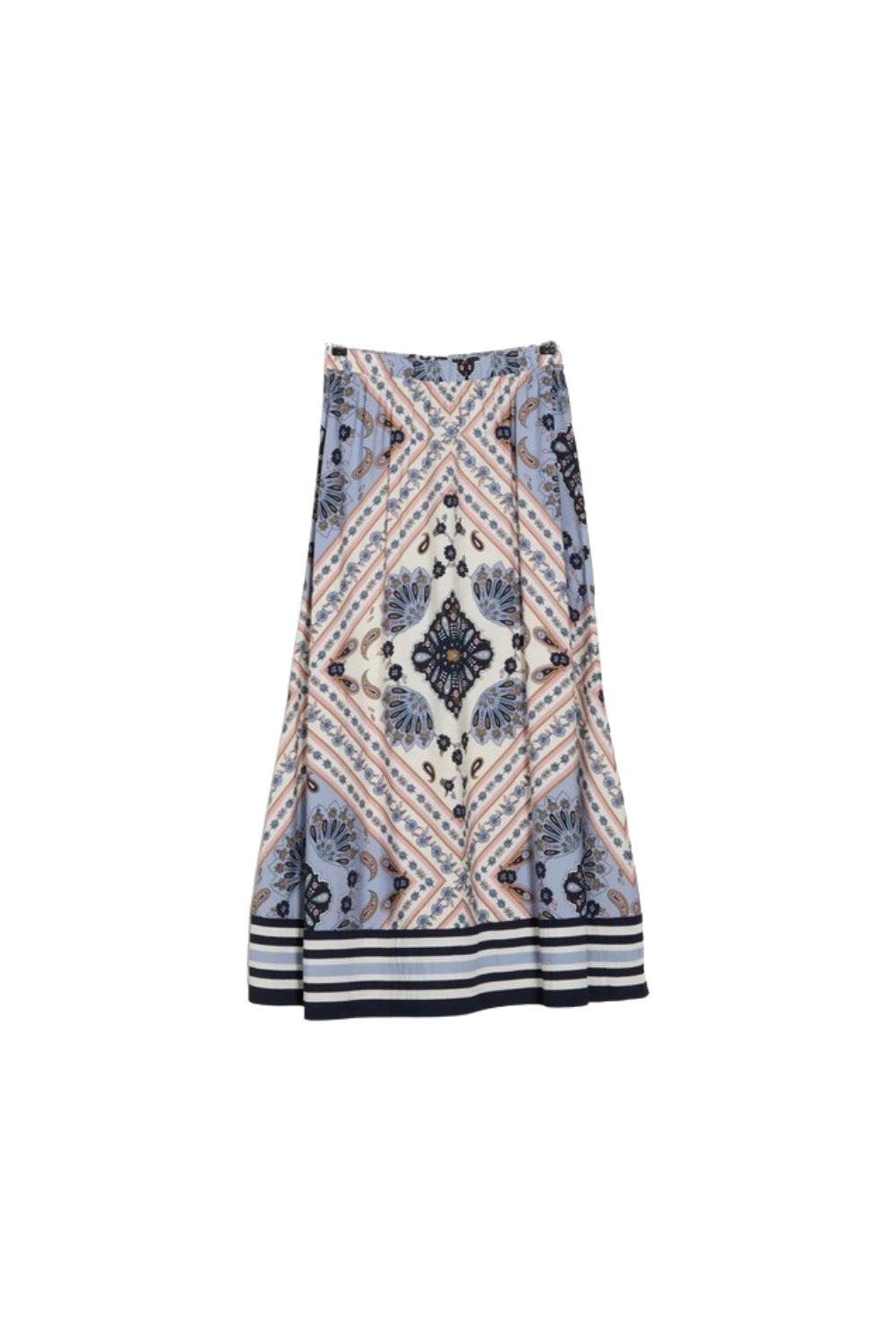 ornate paisley maxi a line skirt
